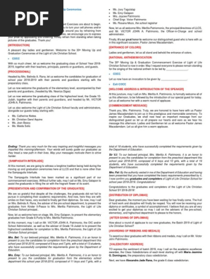 Graduation Script