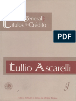 Teoría General de Los Títulos de Crédito: Tulio Ascarelli (Parte 1)