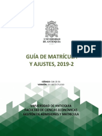 Guía Proceso de Matrícula y Ajustes 2019-2