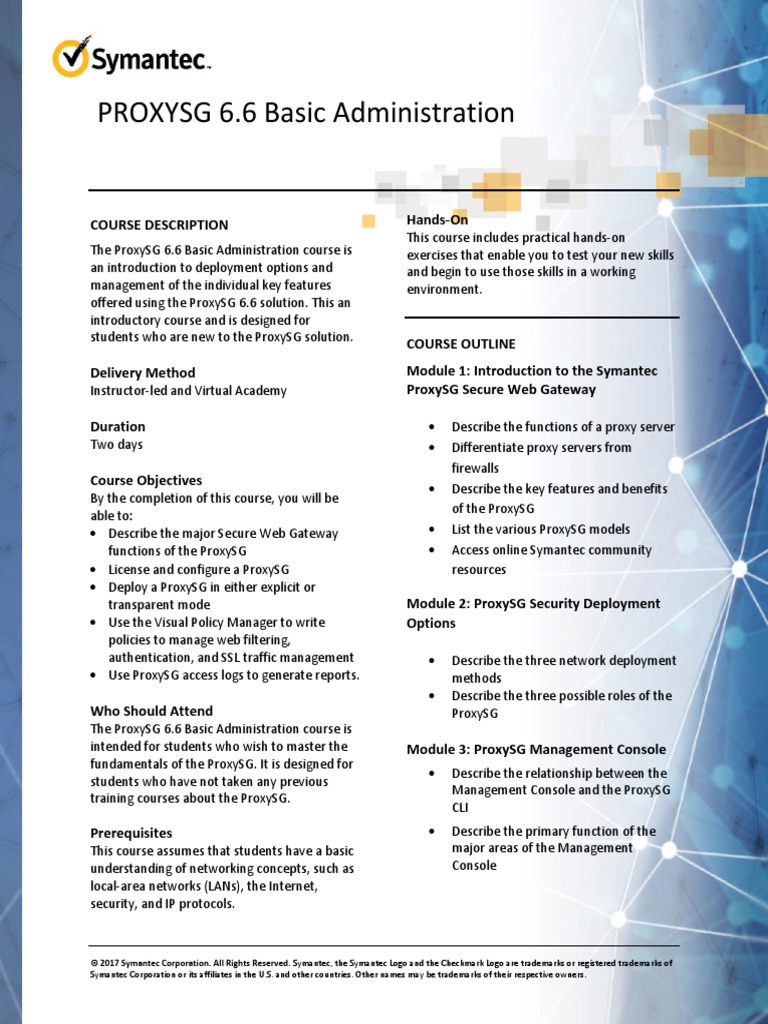 PROXYSG 6.6 Basic Administration | PDF | Proxy Server | Hypertext ...