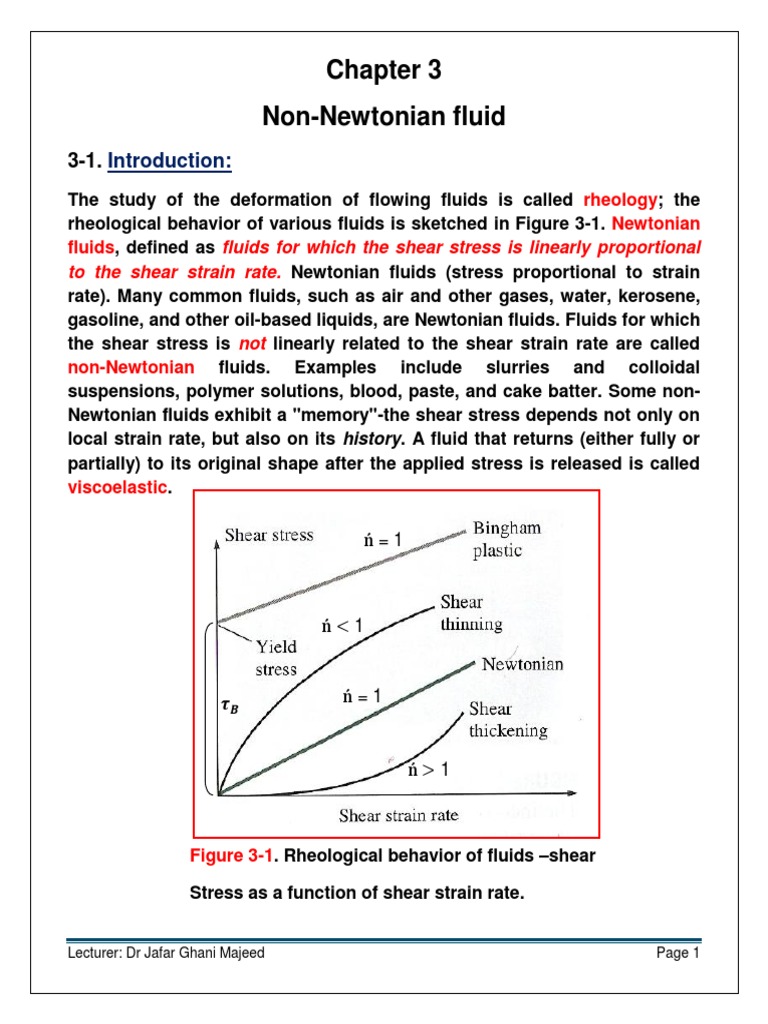 Non Newtonian | PDF | Shear Stress | Fluid Dynamics