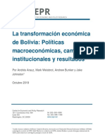 La transformación económica de Bolivia: Políticas macroeconómicas, cambios institucionales y resultados