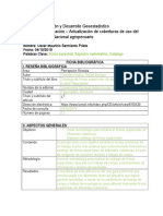 Resumen Catalogo de Firmas Espectrales de Especies Florales, en La Ciudad Universitaria, Tegucigalpa, Fase 1