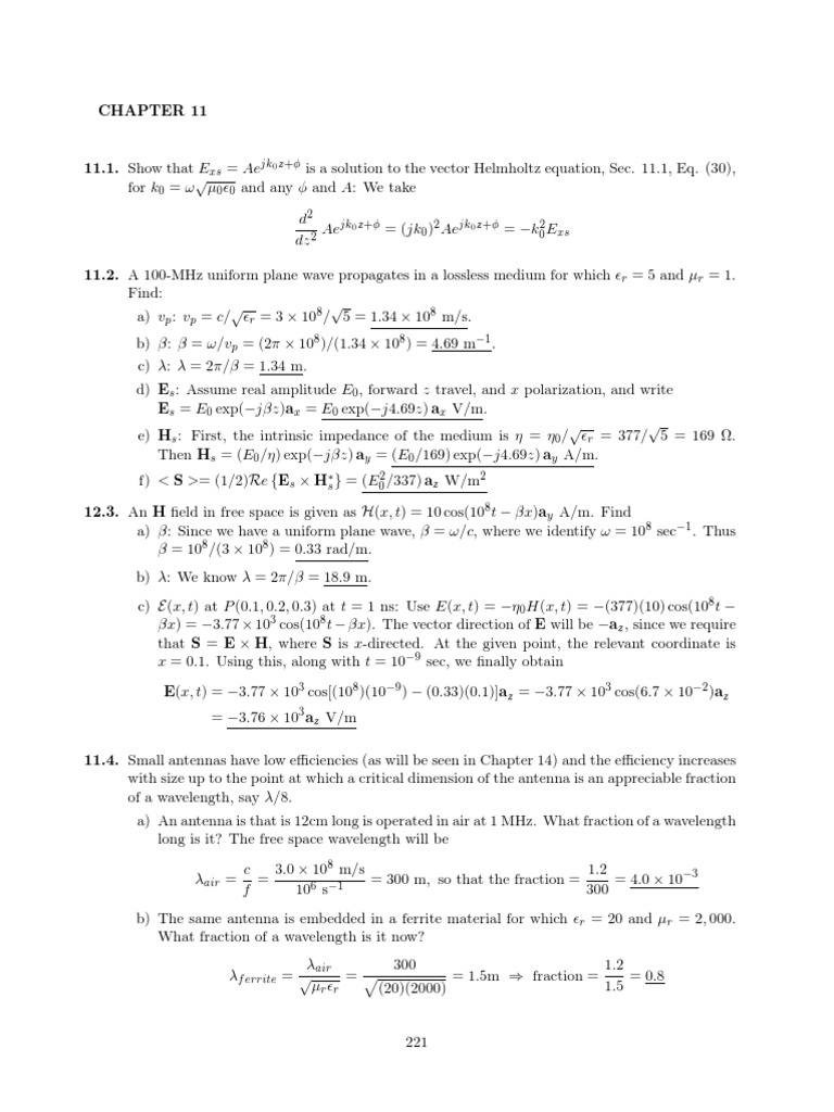 Engineering Electromagics 8th Edition Full Solutions Manual William Hayt Pdfdrive Halaman 220 240 Physics Electromagism