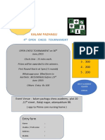 Kalam Pazhagu: 4 Open Chess Tournament