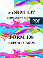 FORM 137: Permanent Records