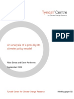 An Analysis of A Post-Kyoto Climate Policy Model: Alice Bows and Kevin Anderson September 2005