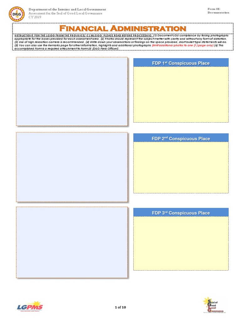 DILG Form 2E Documentation Guide | PDF | Photograph | Accessibility