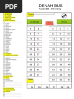 Denah Tempat Duduk Bus Medium 33 | PDF