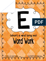E Word Work Activity