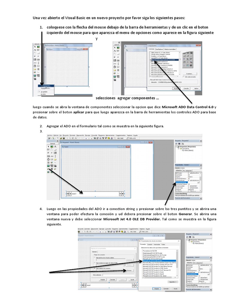 Configuración de ADO en Visual Basic | PDF | Crecimiento personal y ...