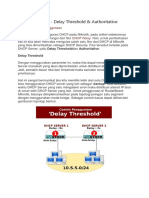 DHCP Security - Delay Threshold & Authoritative