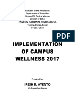 Implementation of Campus Wellness 2017: Iresh R. Ayento