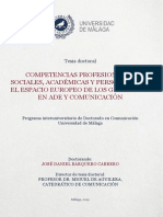 Competencias Profesionales, Sociales, Académicas y Personales en El Espacio Europeo de Los Graduados en ADE y Comunicación