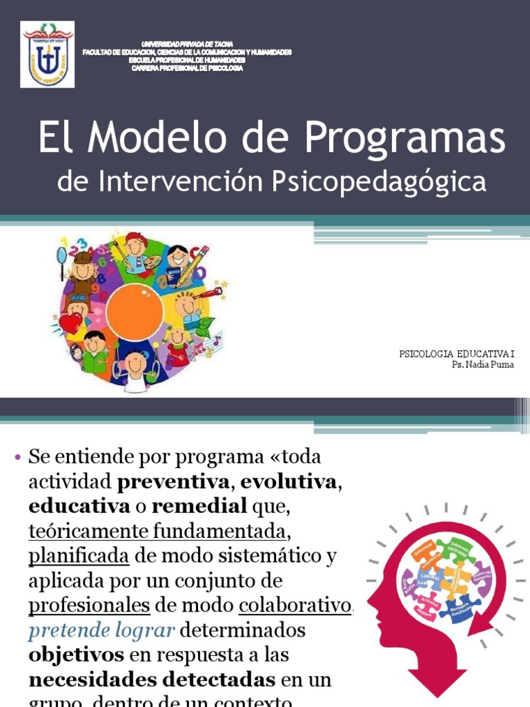 Modelo de Programas Psicopedagógicos | PDF | Aprendiendo estilos ...