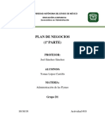 (Administración de Las Pymes)Plan de Negocios 1a Parte