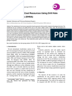 Classifying coal resources using drill hole spacing analysis
