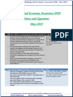 Banking and Economy Awareness PDF News and Questions May 2019