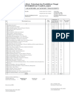 Universitas Tadulako: Transkrip Akademik (Academic Transcript)