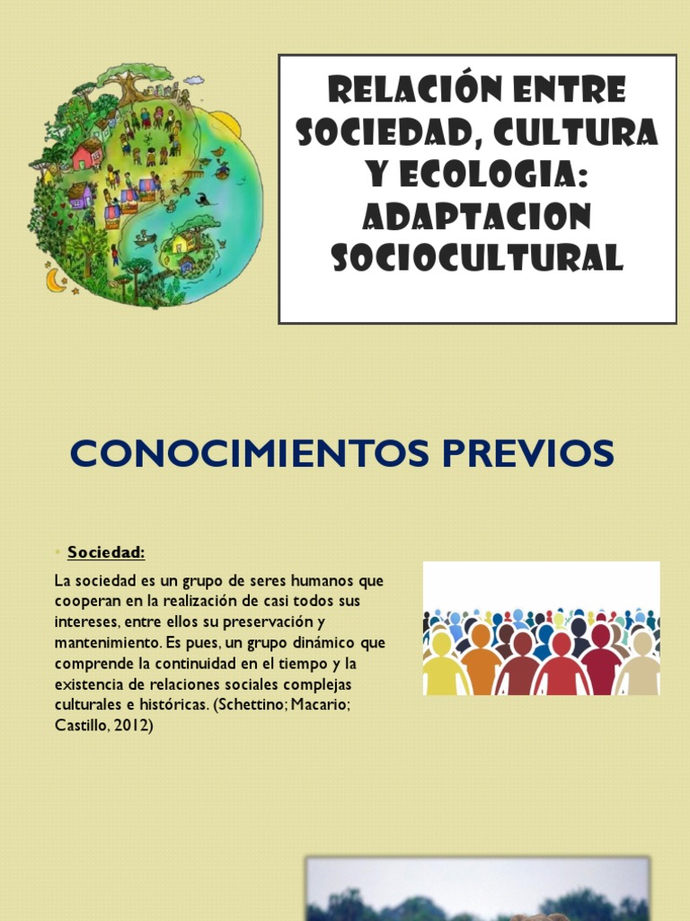 Relación Entre Sociedad, Cultura y Ecologia Ecología