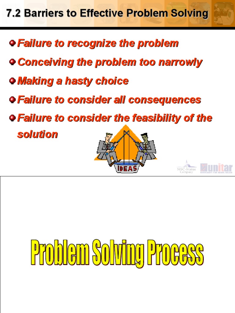 7 Problem Solving Barriers and Process | PDF | Neuropsychological ...