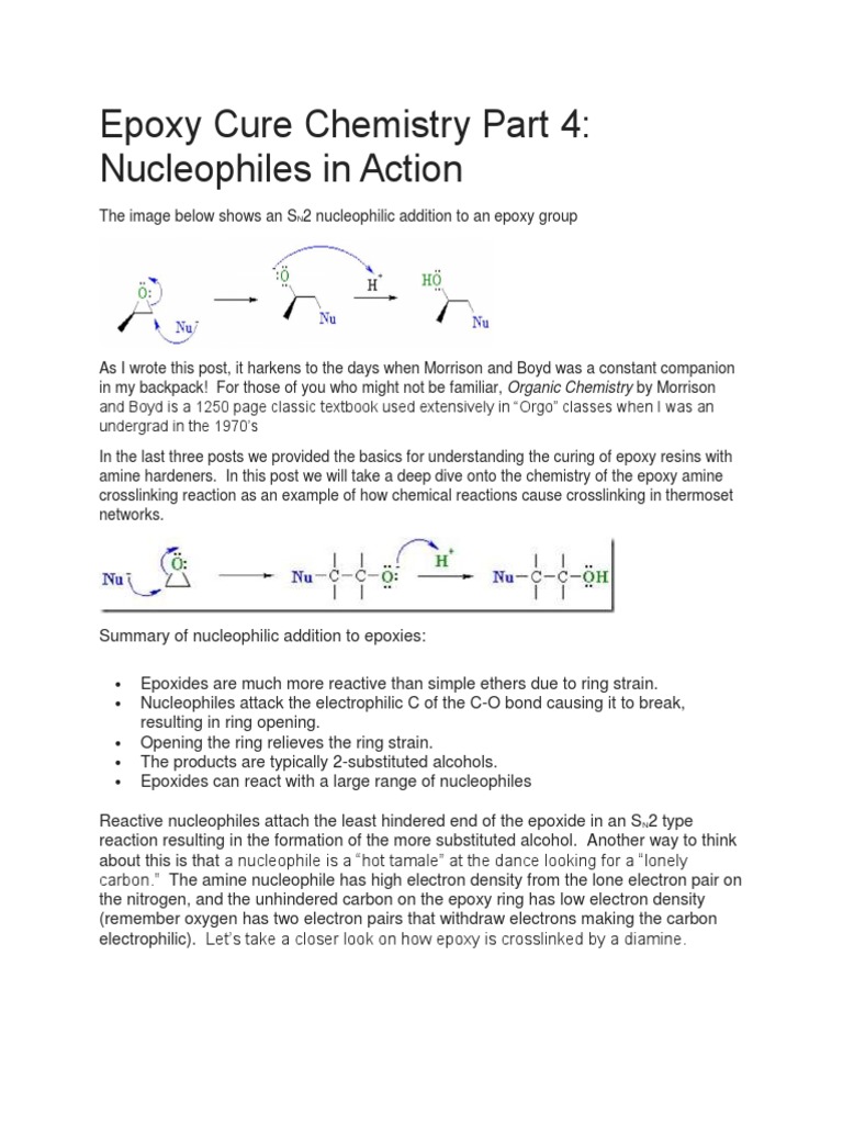 Epoxy Amine Crosslinking Mechanism | PDF | Epoxy | Amine