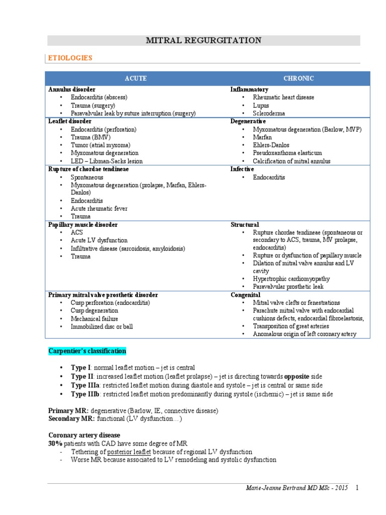 Mitral Regurgitation | PDF | Cardiovascular System | Heart