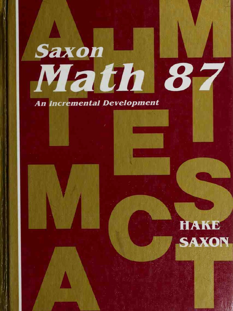 Math 87 Mathematics 8 - 7 Textbook An Incremental Development Stephen ...