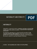 Nationality and Ethnicity: The 1987 Constitution of The Republic of The Philippines: Article Iv - Citizenship