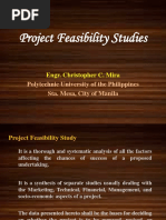 Project Feasibility Studies: Engr. Christopher C. Mira