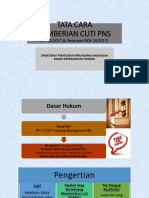 Penjelasan Cuti Format Baru