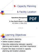 Chapter 9-: Capacity Planning & Facility Location
