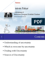 Sistem Pakar: Pertemuan 6 Inferensi Dengan Ketidak Pastian