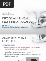 Programming & Numerical Analysis: Kai-Feng Chen