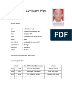 Curriculum Vitae: Personal Details