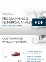 PROGRAMMING & NUMERICAL ANALYSIS Lecture 12