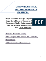 STARBUCKS ENVIRONMENTAL SCANNING AND ANALYSIS