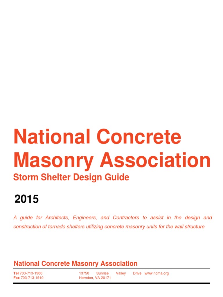 Concrete Storm Shelter Design Guide | PDF | Tornadoes | Basement