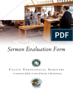 Sermon Evaluation Form