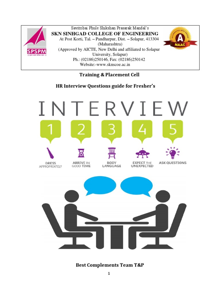HR Interview Questions For Freshers With Best Answers and Examples ...