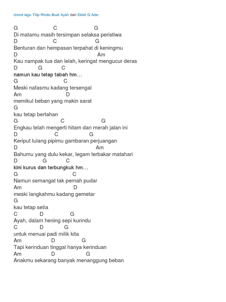 Titip Rindu Buat Ayah