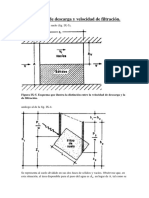 Velocidad de Descarga y Velocidad de Filtración
