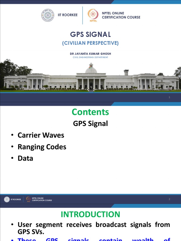 Lesson 3 Gps Signal PDF Global Positioning System Broadcasting