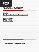 "Database Systems": Book: Modern Database Management