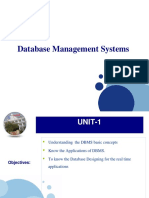 Unit - I DBMS