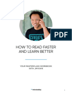 How To Read Faster & Learn Better by Jim Kwik Masterclass Workbook