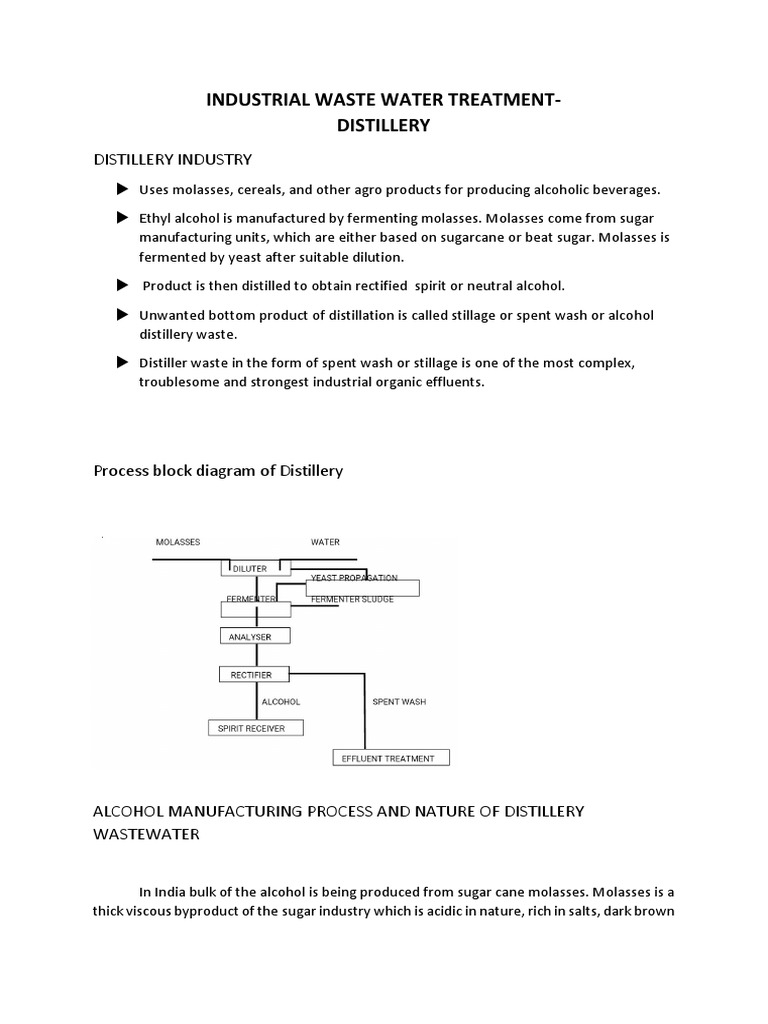 Industrial Waste Water TreatmentDistillery PDF Anaerobic Digestion Biogas