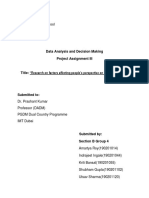 Data Analysis and Decision Making Project Assignment III