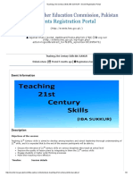 Teaching 21st Century Skills IBA SUKKUR - Event Registration Portal PDF