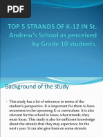 TOP 5 STRANDS OF K-12 IN ST